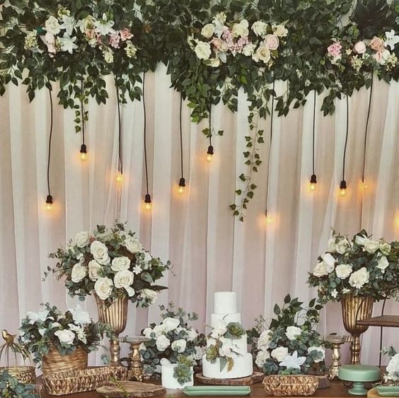 arranjos florais casamento verde oliva dourado eucalipto