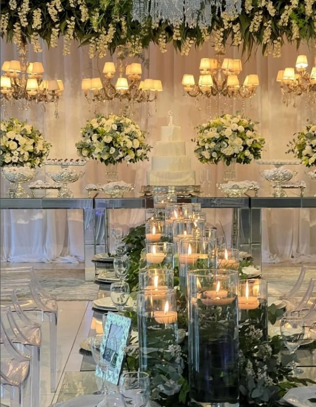 ideias decoração casamento verde oliva dourado