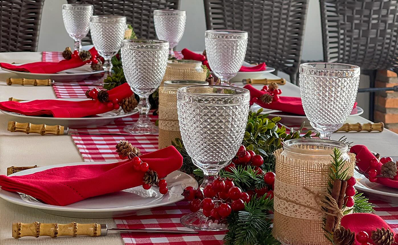 decoração ceia natal simples barata