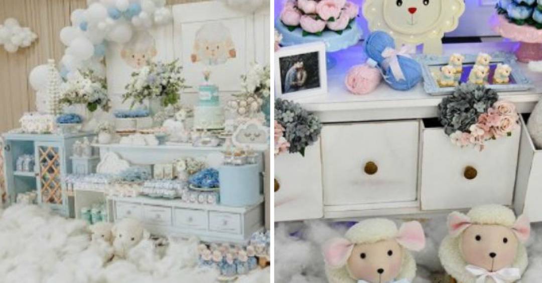 quanto custa decoração chá de bebê ovelha simples