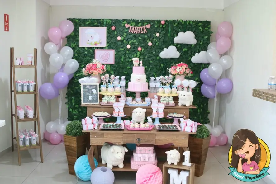 ideias decoração chá de bebê ovelha simples e barata