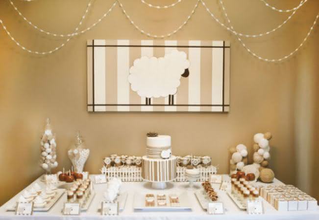 erros comuns na decoração de chá de bebê ovelha