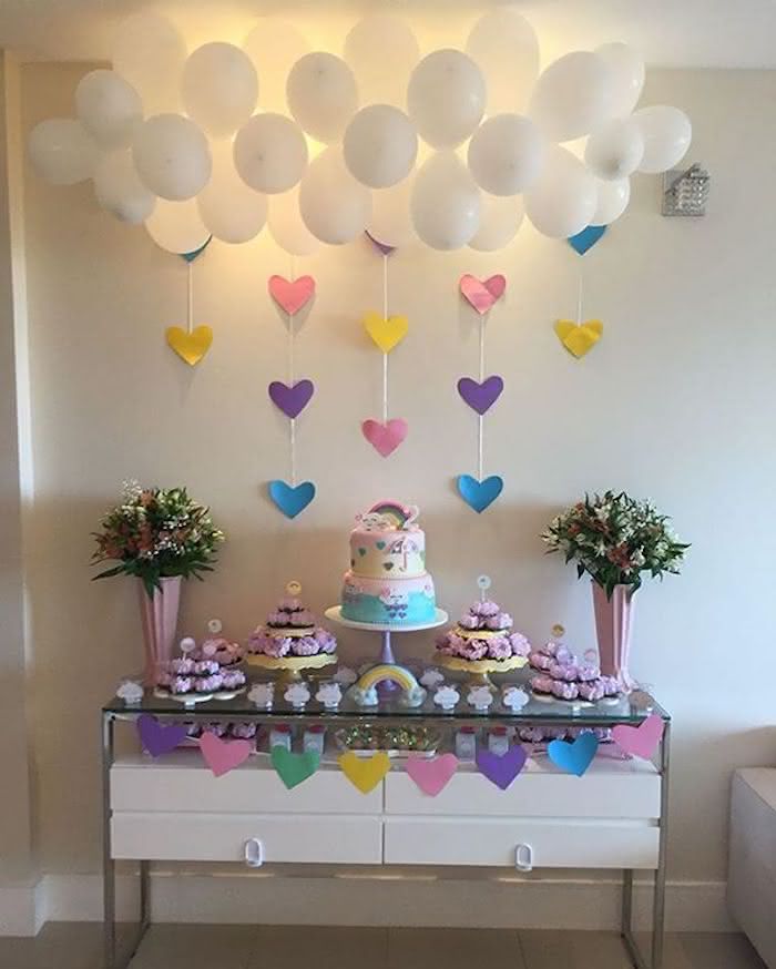 decoração chuva de amor faça você mesmo