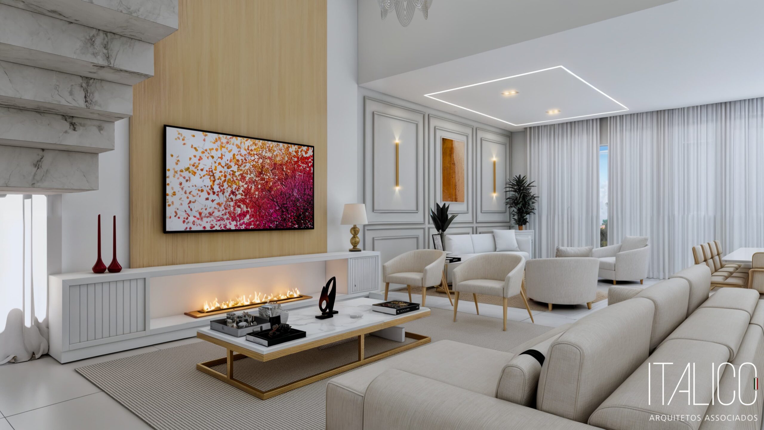 ideias sala clássica luxo