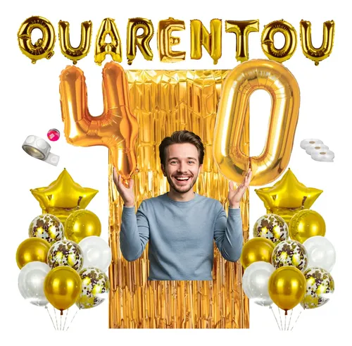 decoração com balão metalizado