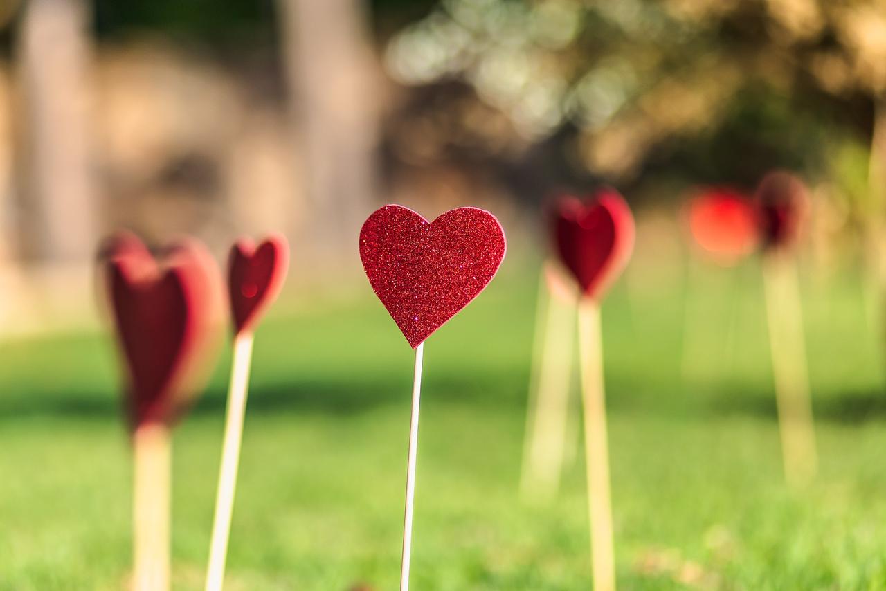 decoração com coração