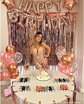 cortina metalizada vs cortina de tecido para aniversário