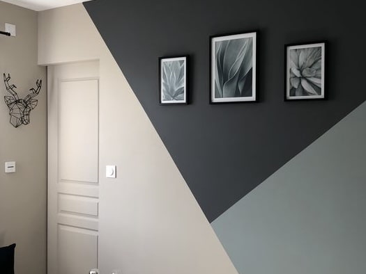 decoração com fita crepe na parede