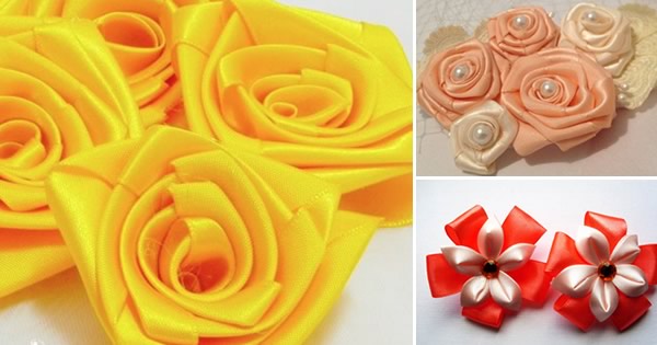 tutorial flor rosa cetim passo a passo