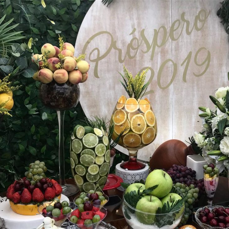 decoração com frutas para ano novo