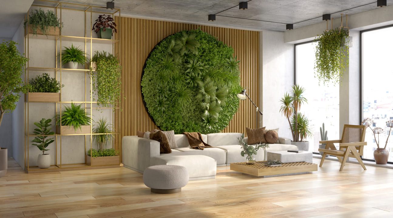 decoração com jardim vertical