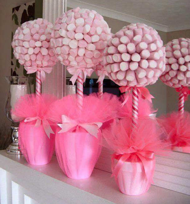 decoração com marshmallow no palito