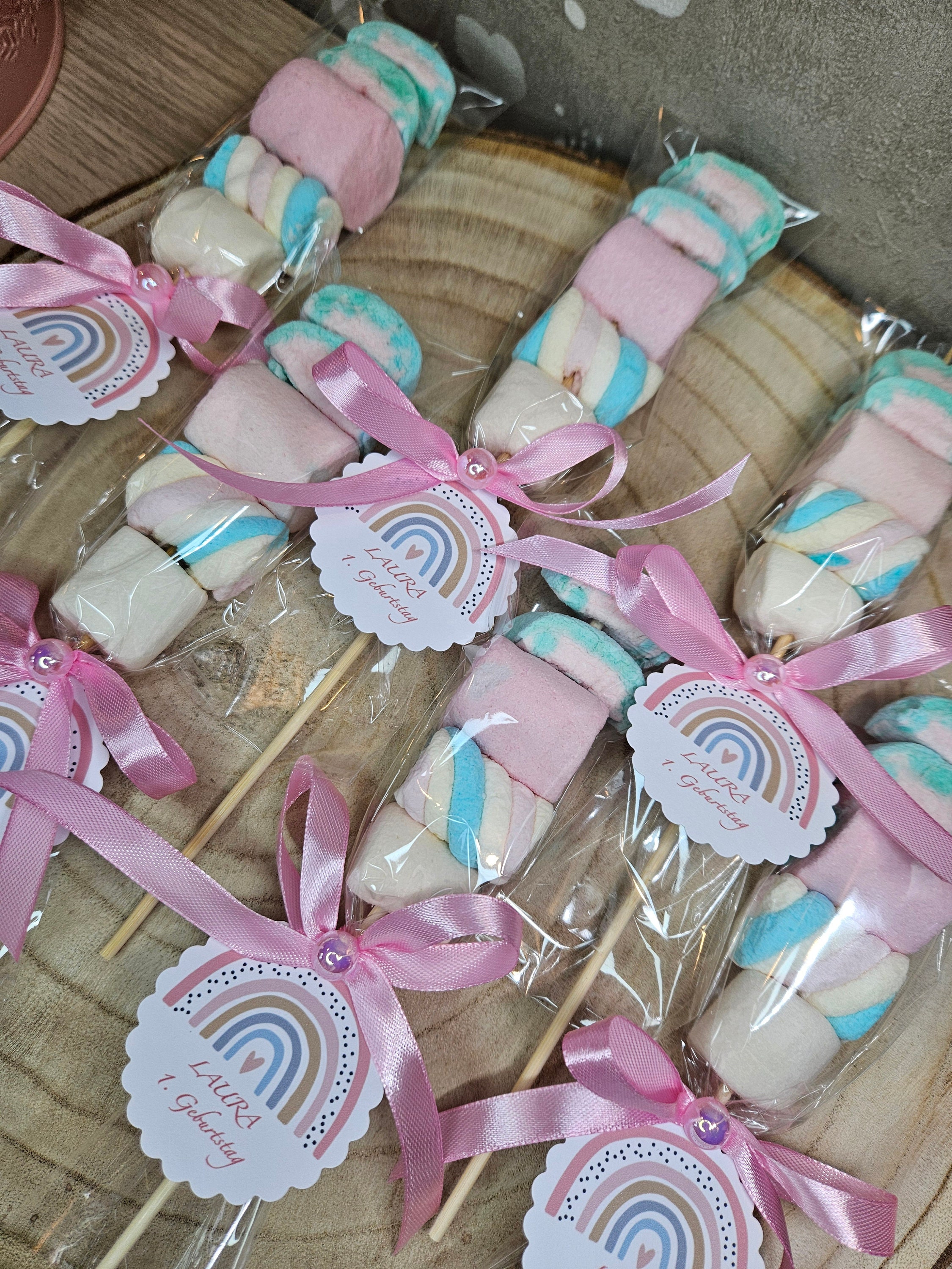 decoração com marshmallow no palito