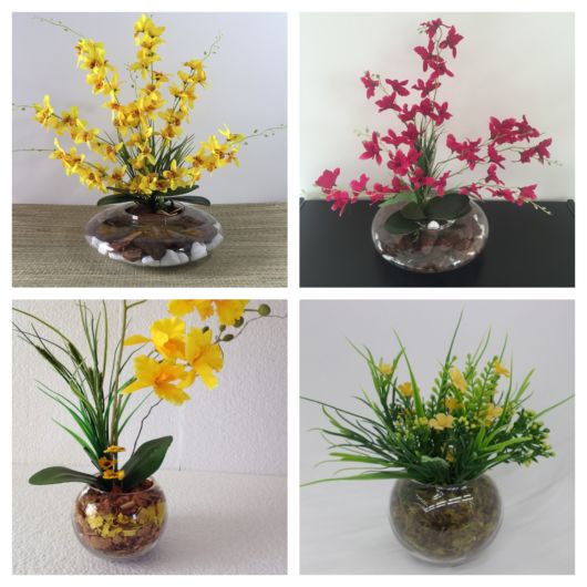 decoração com mesa de vidro