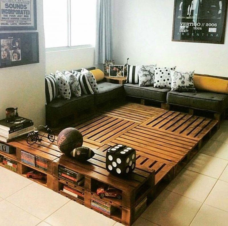 quanto custa decorar sala com pallet
