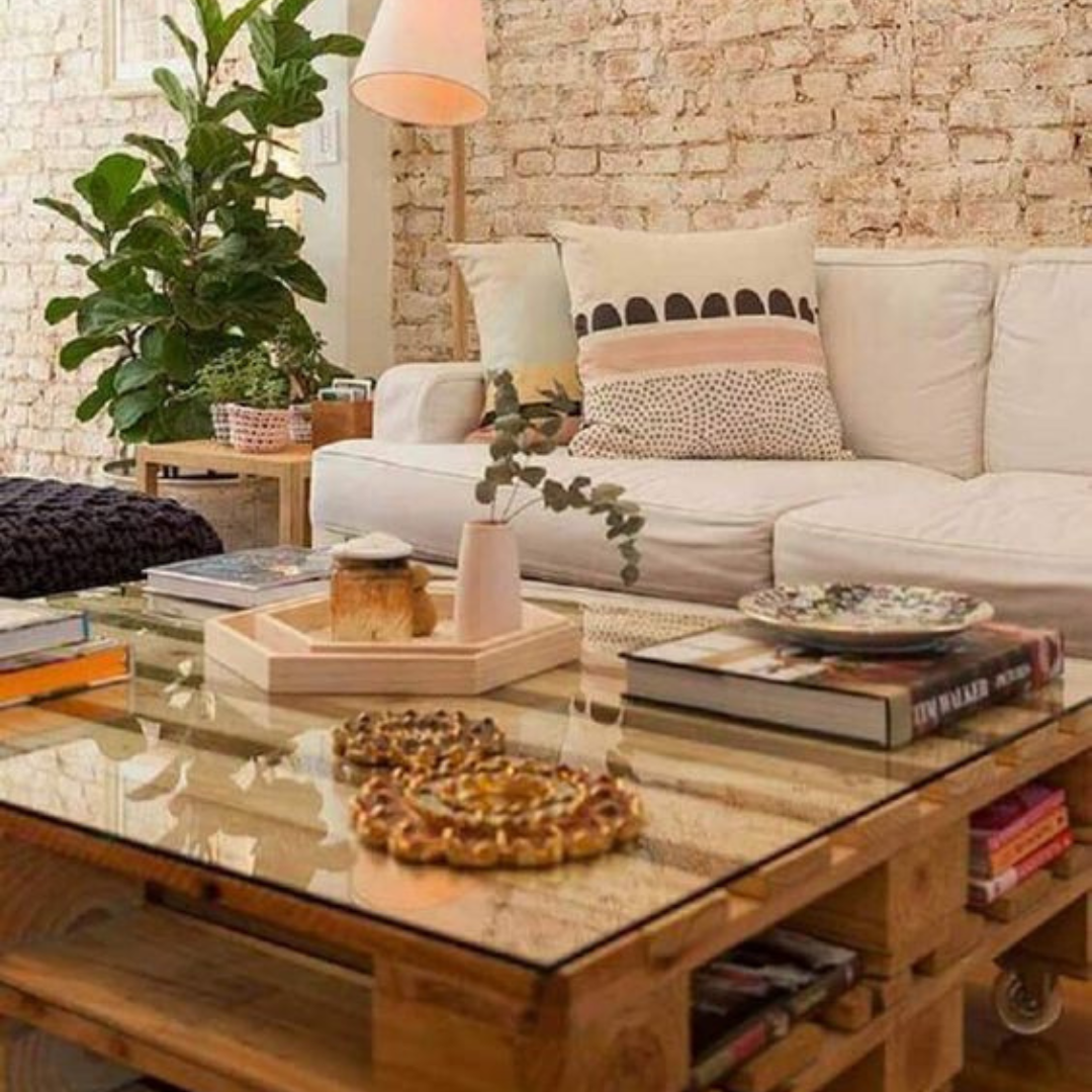 decoração com pallet para sala