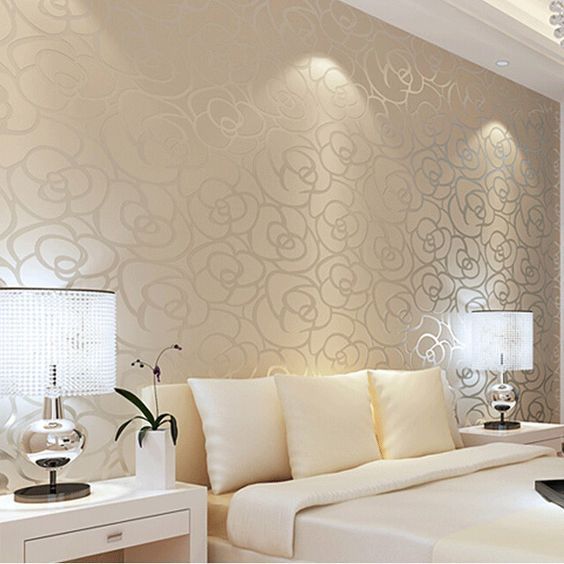 decoração com papel de parede quarto
