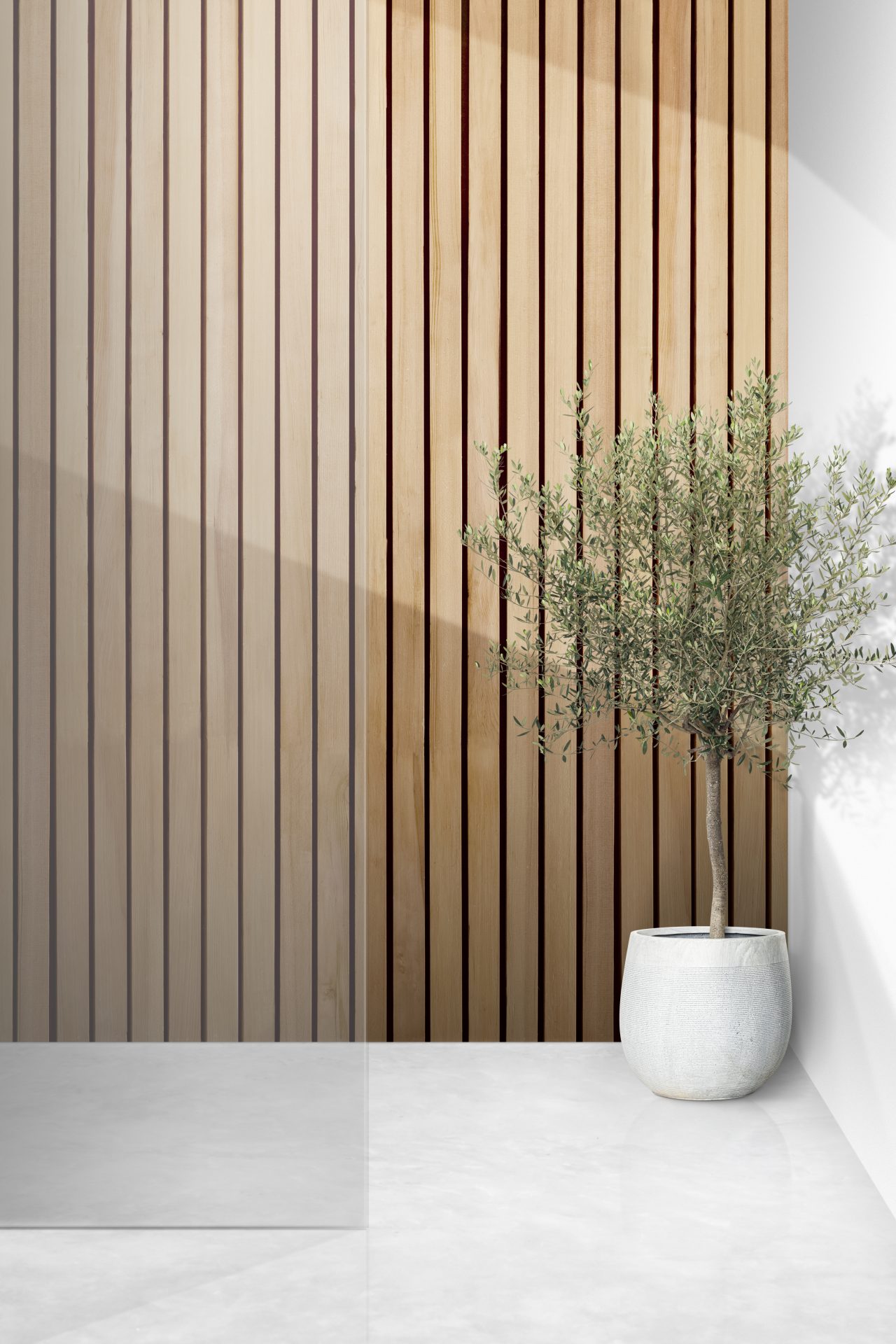 decoração com placa ripada