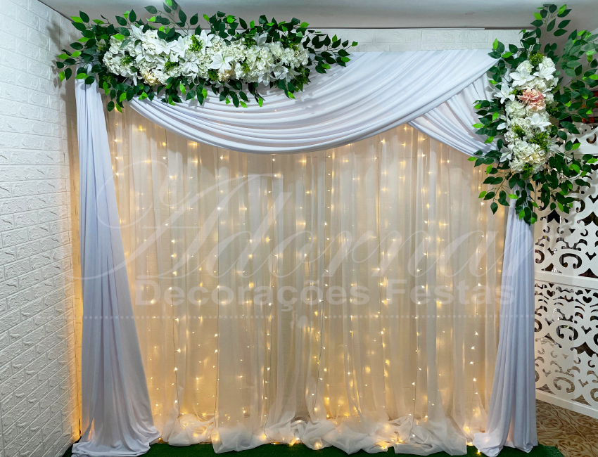 Decoração com tecido na parede