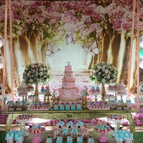 ideias de decoração jardim encantado para festa infantil