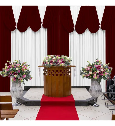 ideias criativas decoração cortina igreja evangélica