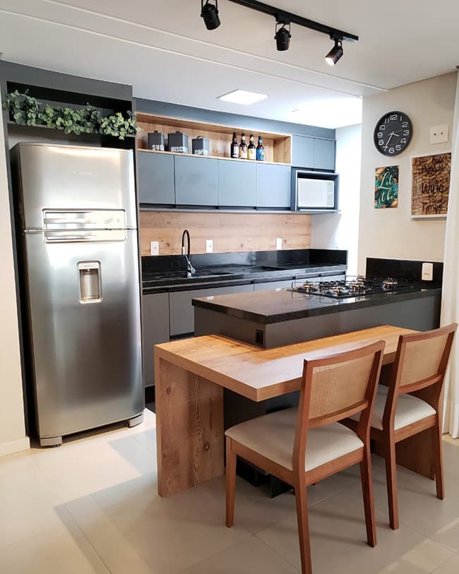 cozinha americana apartamento pequeno