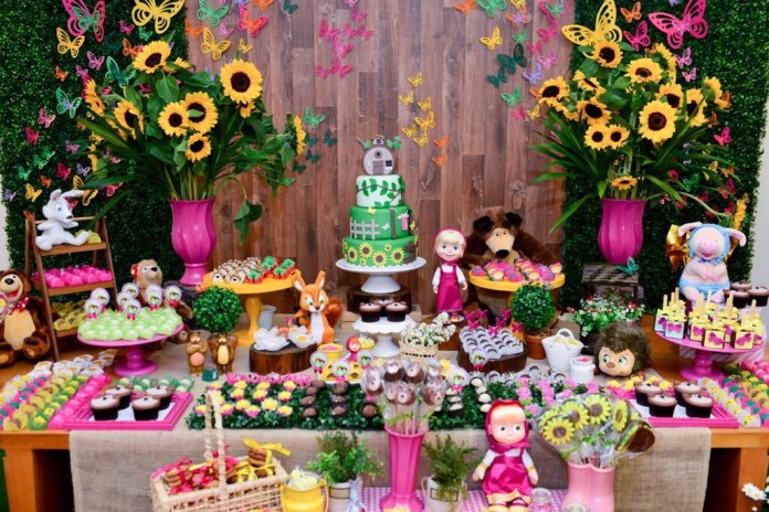 decoração da masha eo urso