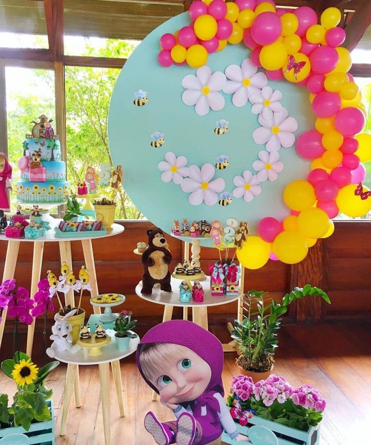 decoração da masha eo urso