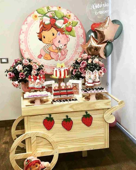 Inspirações de Decoração Moranguinho Baby para Chá de Bebê e 1 Ano