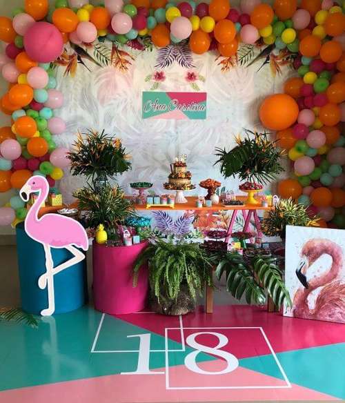 decoração de 18 anos feminino simples