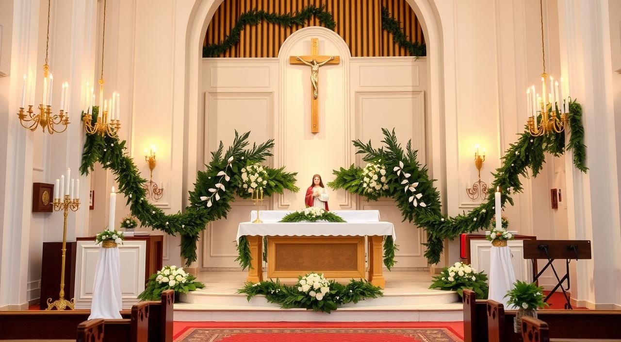 decoração altar igreja evangélica para casamento