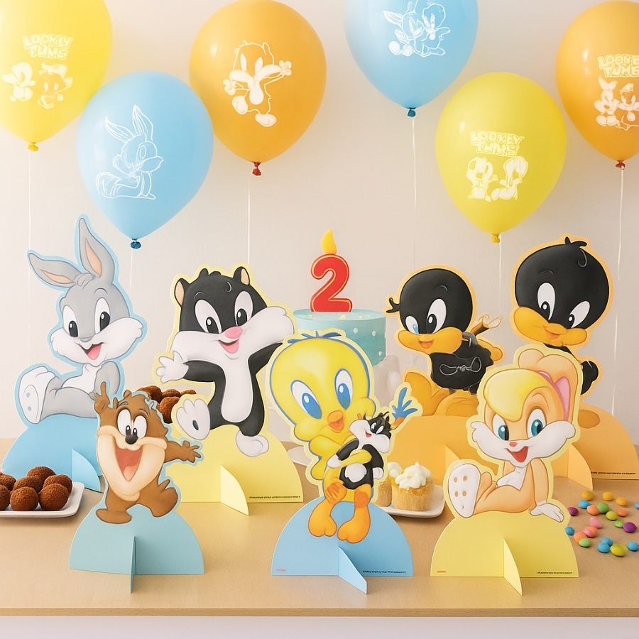 decoração de aniversario baby looney tunes