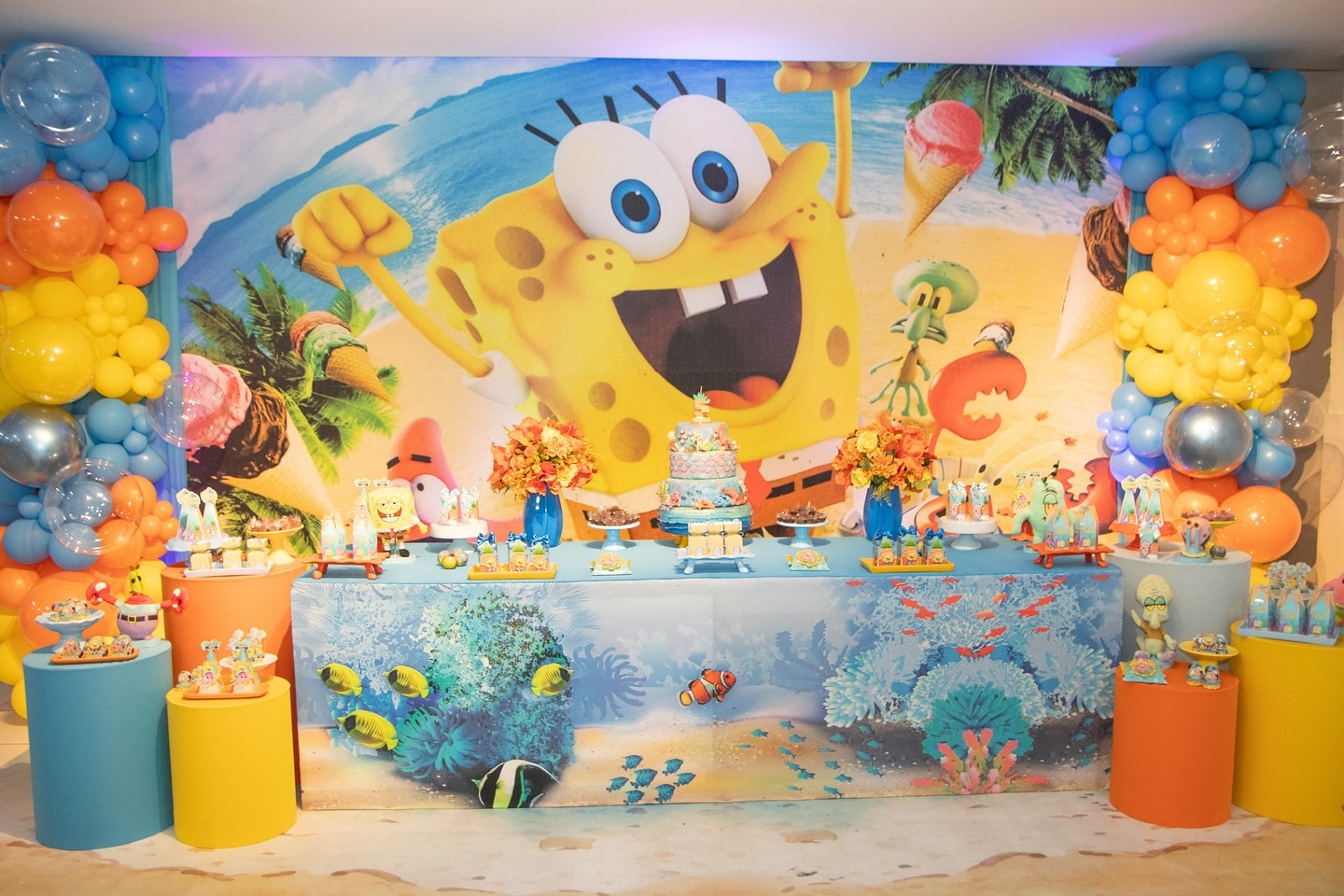 decoração fundo do mar bob esponja