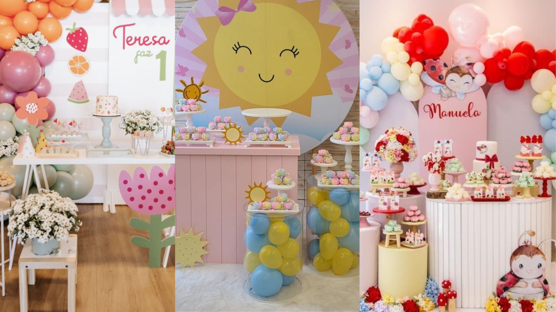 decoração de aniversário de 1 ano feminino simples