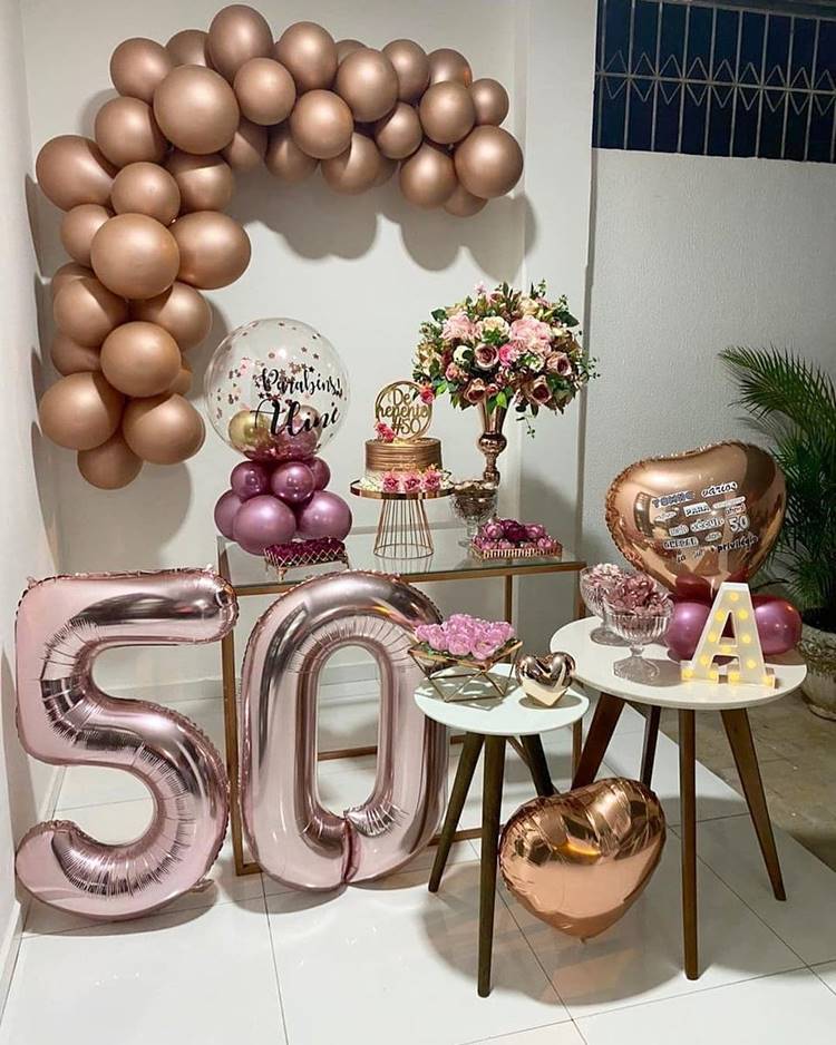 decoração de aniversário de 50 anos