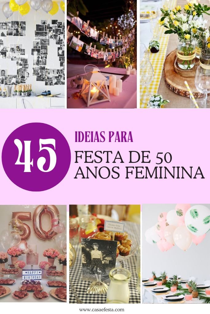 decoração aniversário 50 anos simples