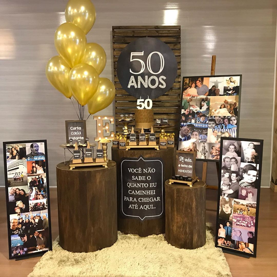 decoração de aniversario de 50 anos feminino simples