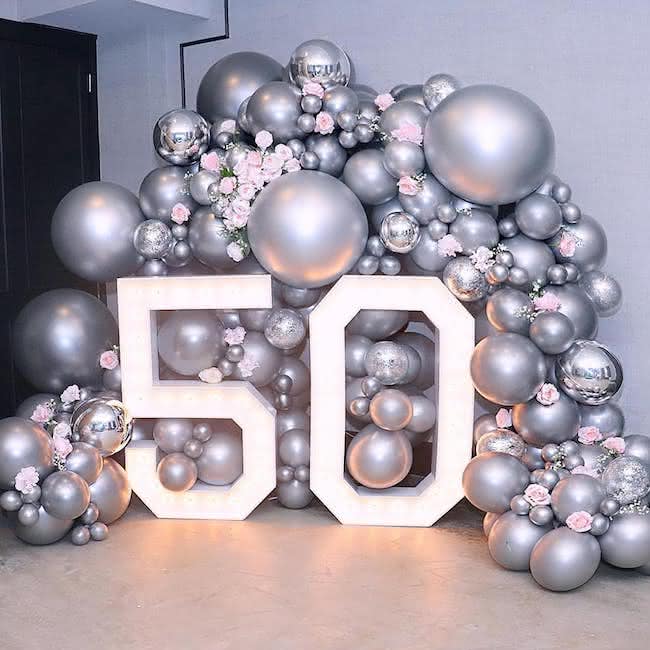 como fazer painel redondo para festa de 50 anos simples