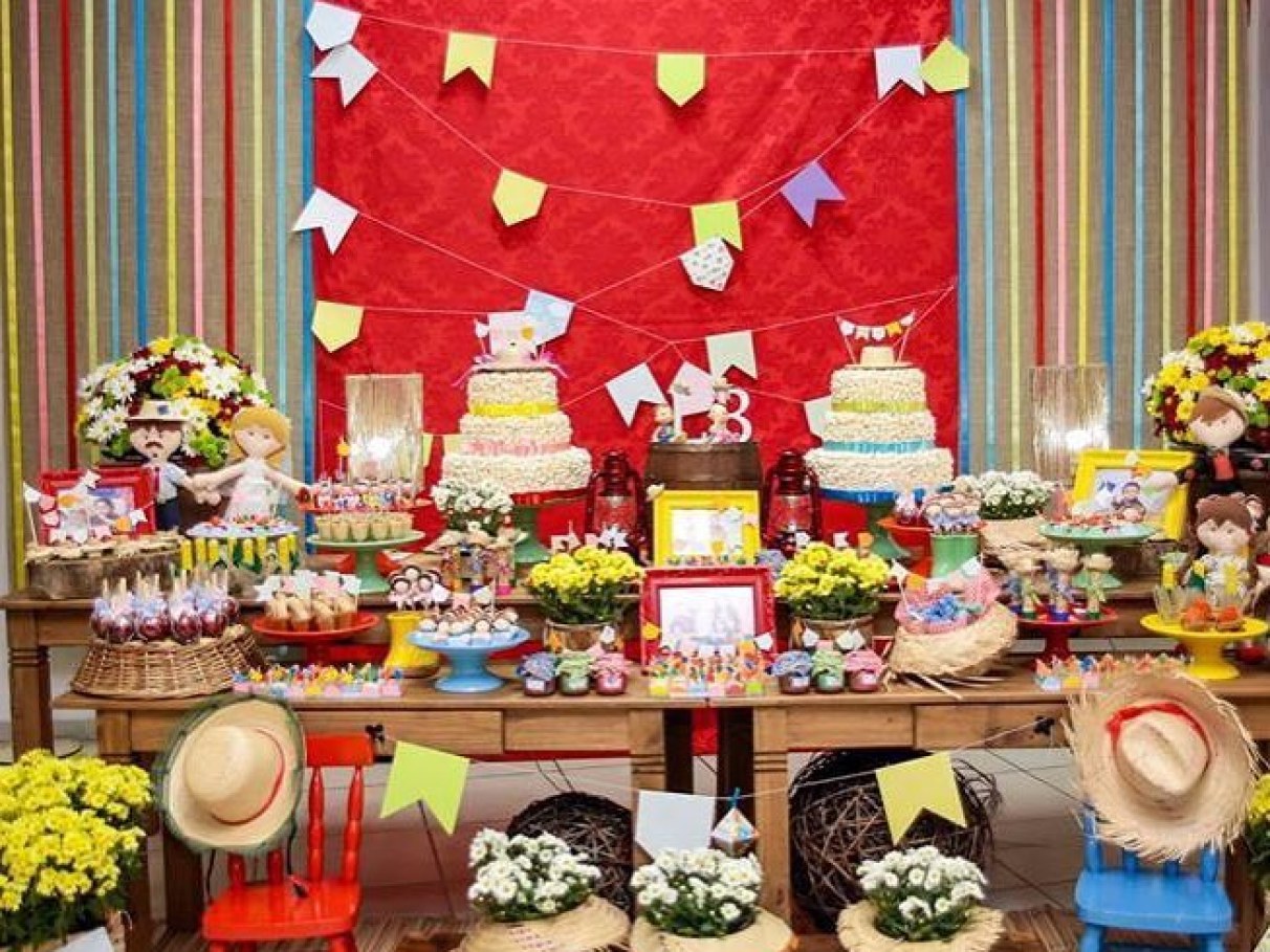 decoração de festa junina simples