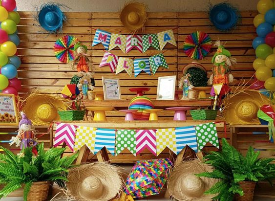 decoração de festa junina para casa