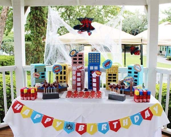 quanto custa uma decoração completa de festa do homem aranha