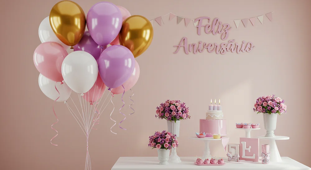 decoração de aniversário feminino simples e barata