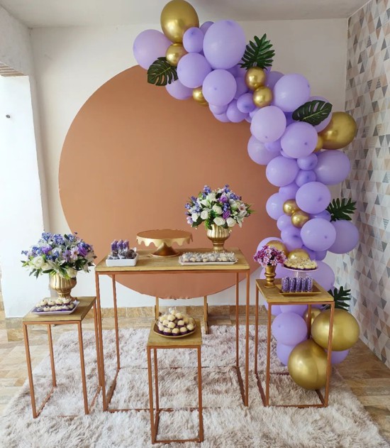 paleta de cores para decoração de aniversário feminino simples
