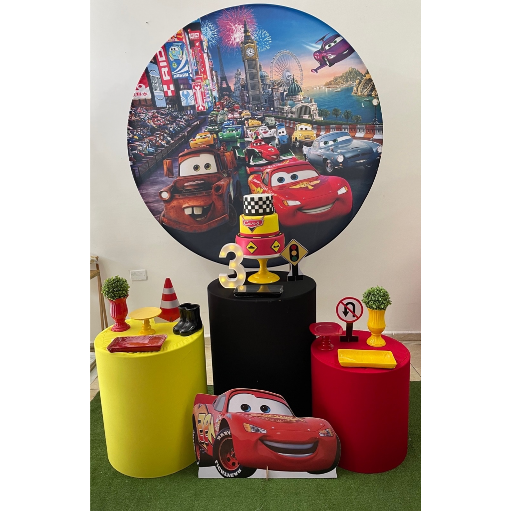 decoração aniversário relâmpago mcqueen simples