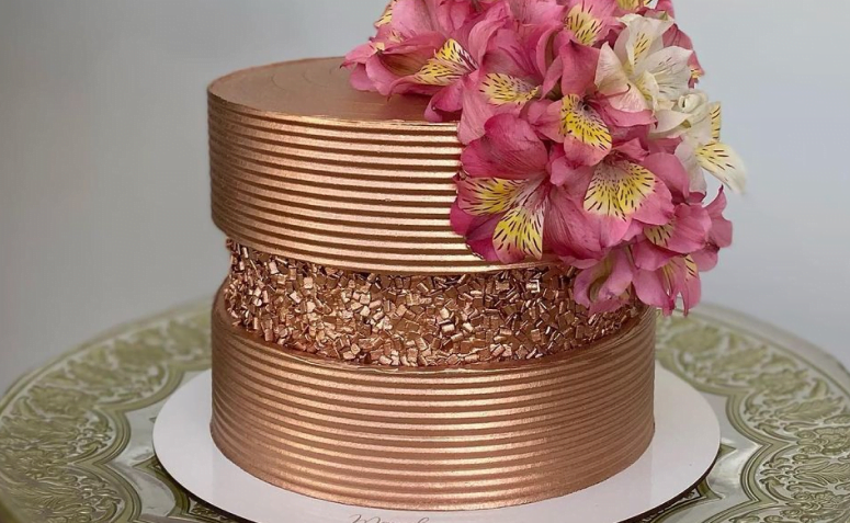 balões rose gold para aniversário
