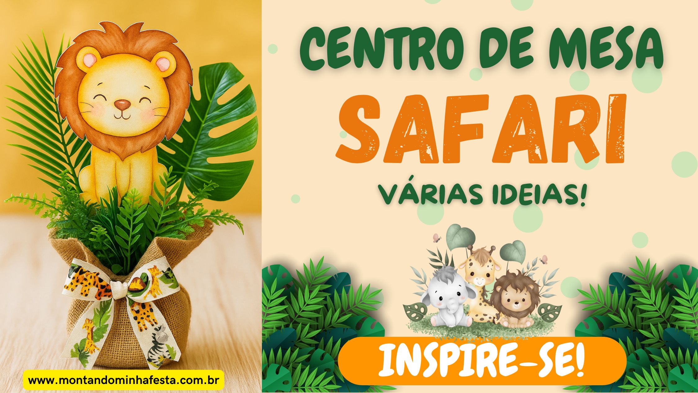 ideias de decoração de aniversário safari para bebês