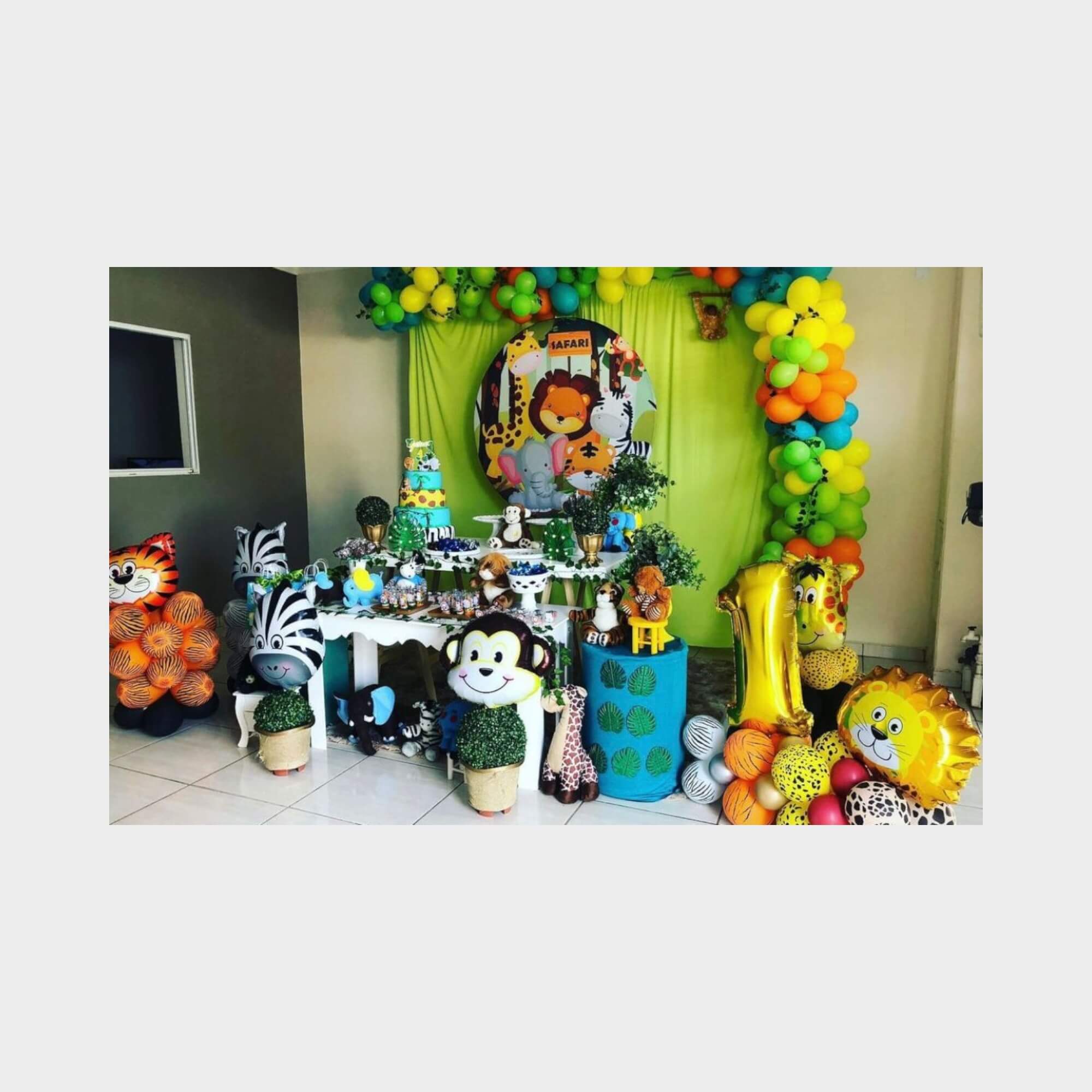 quanto custa uma decoração de festa safari completa