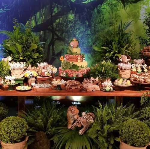 decoração de aniversario safari