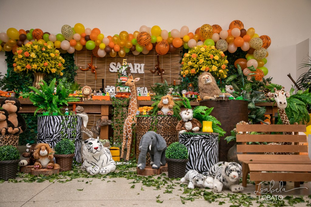 decoração de aniversario safari