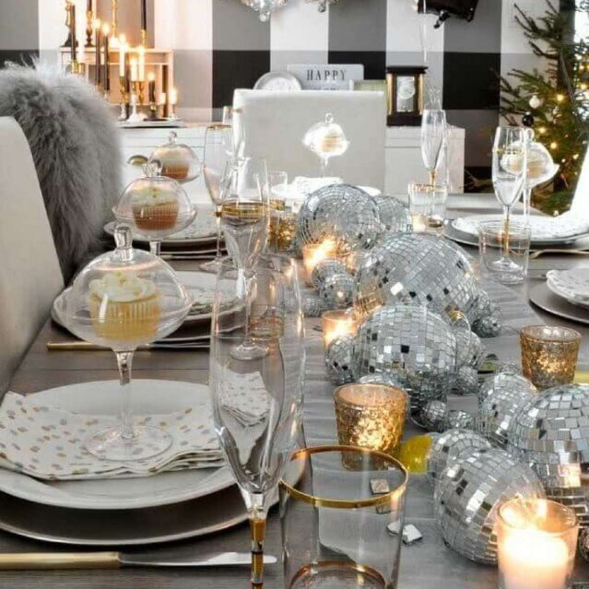 ideias criativas decoração mesa ano novo 2025